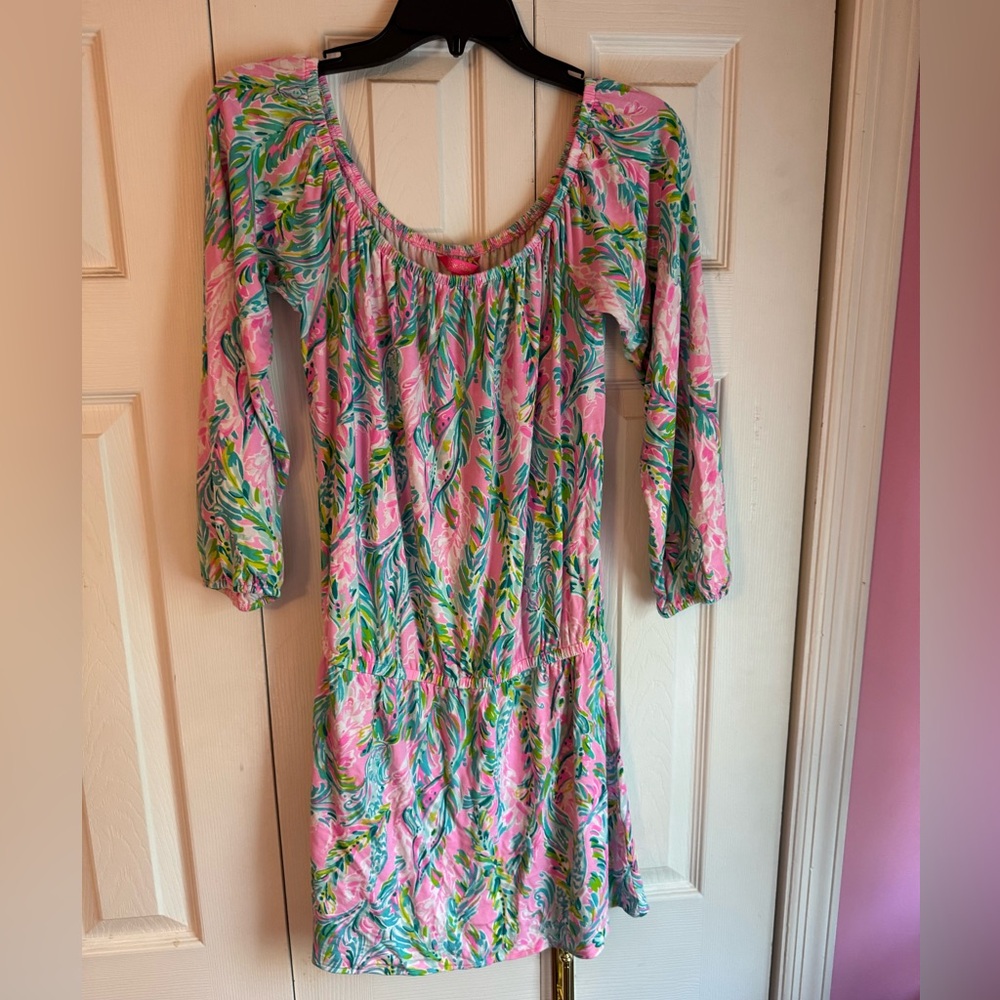 Lilly Pulitzer Lana Skort Romper in Unicorn of the Sea Medium